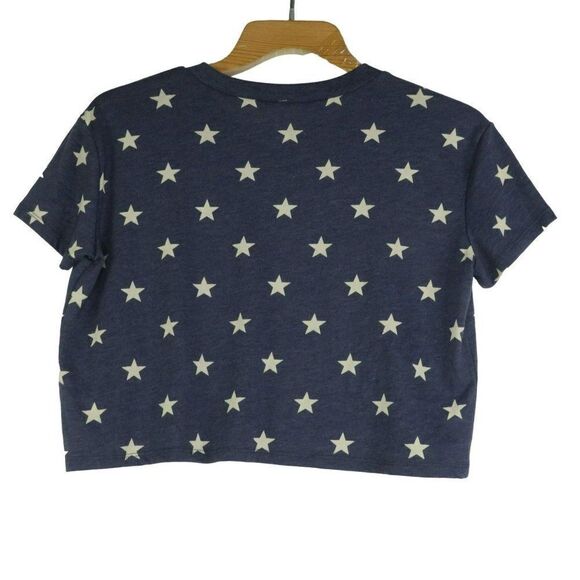 Alternative Darlin Stars Crop Top T-Shirt Women's Size Small Blue White Print Sh - Picture 2 of 8